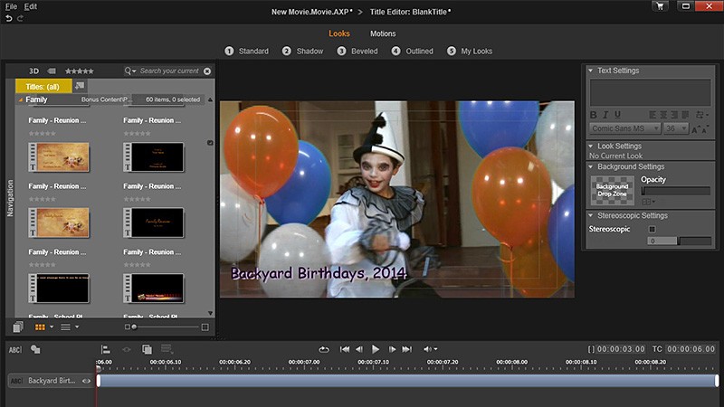 Pinnacle Studio 18 - Editeur de titres Pinnacle Studio 18 - Editeur de titres