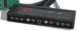 la matrox rtx2 SD entrées et sorties en YC composite composante la matrox rtx2 SD entrées et sorties en YC composite composante