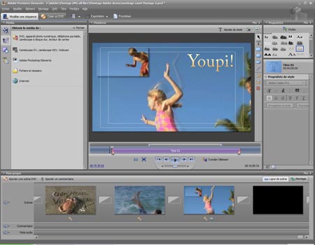PinP par glissé déposé dans Premiere Elements 3