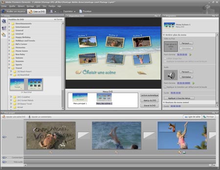 création de DVD dans premiere elements 3