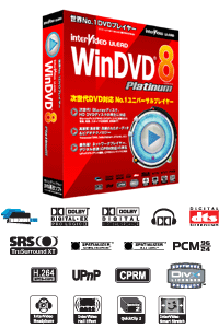 WinDVD8 lecture HD, HD-DVD, Blu-Ray, H264, VC1