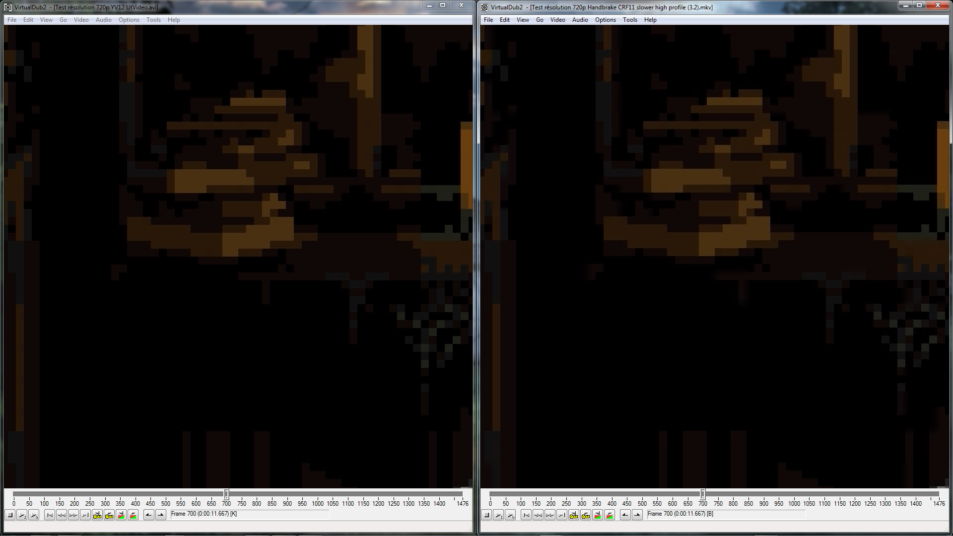 05 - Comparaison 720p YV12 lossless vs Handbrake CRF 11 (zoom 400%).png