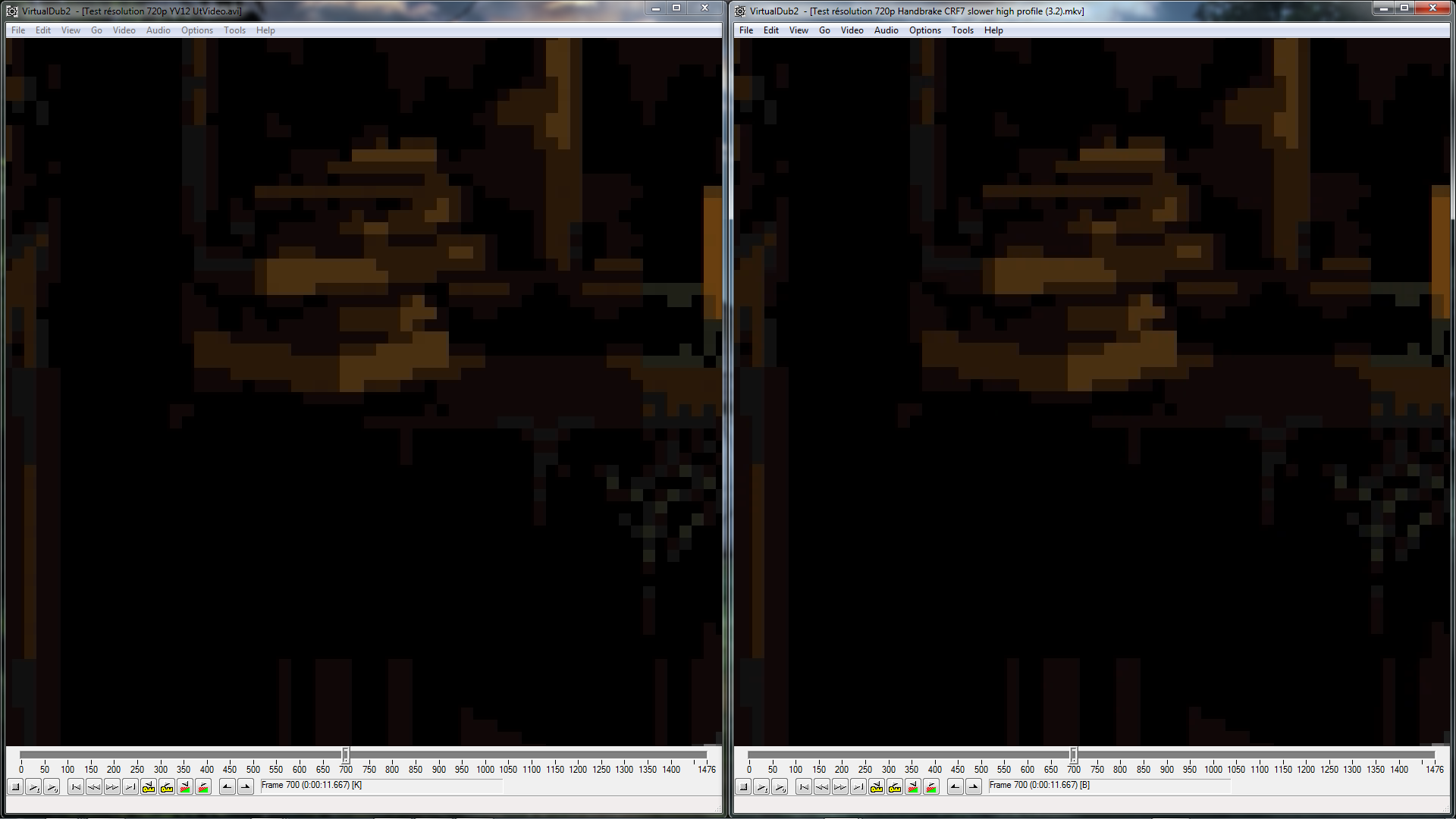 06 - Comparaison 720p YV12 lossless vs Handbrake CRF 7 (zoom 400%).png