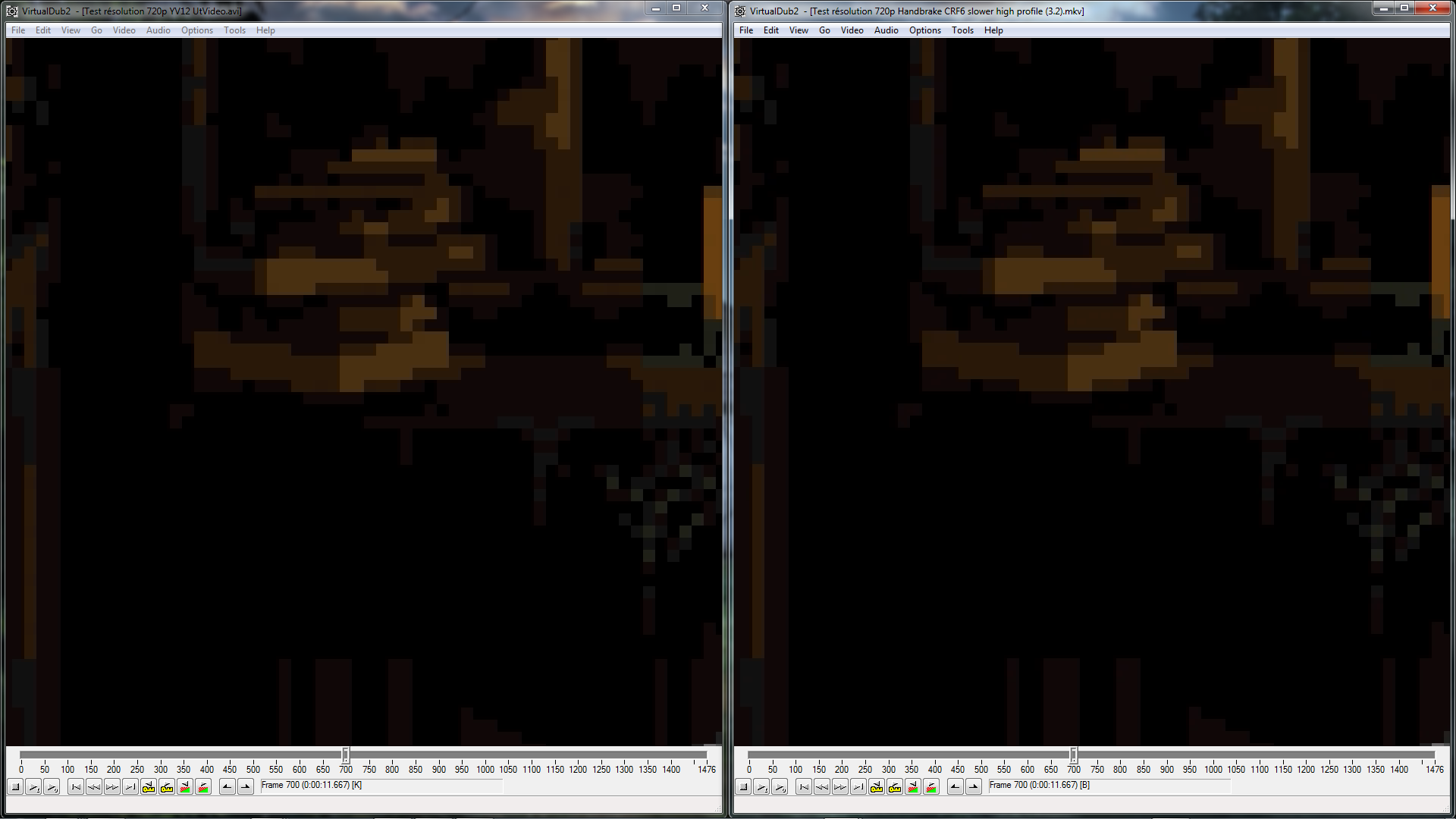 07 - Comparaison 720p YV12 lossless vs Handbrake CRF 6 (zoom 400%).png