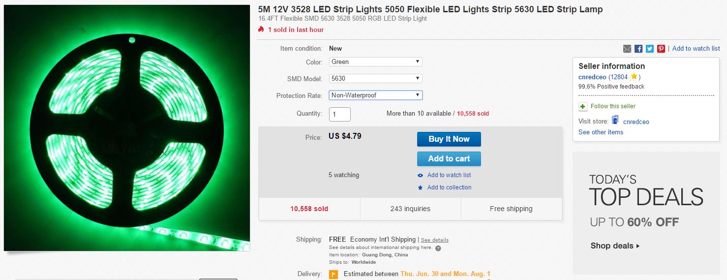 Bande de leds vertes.JPG