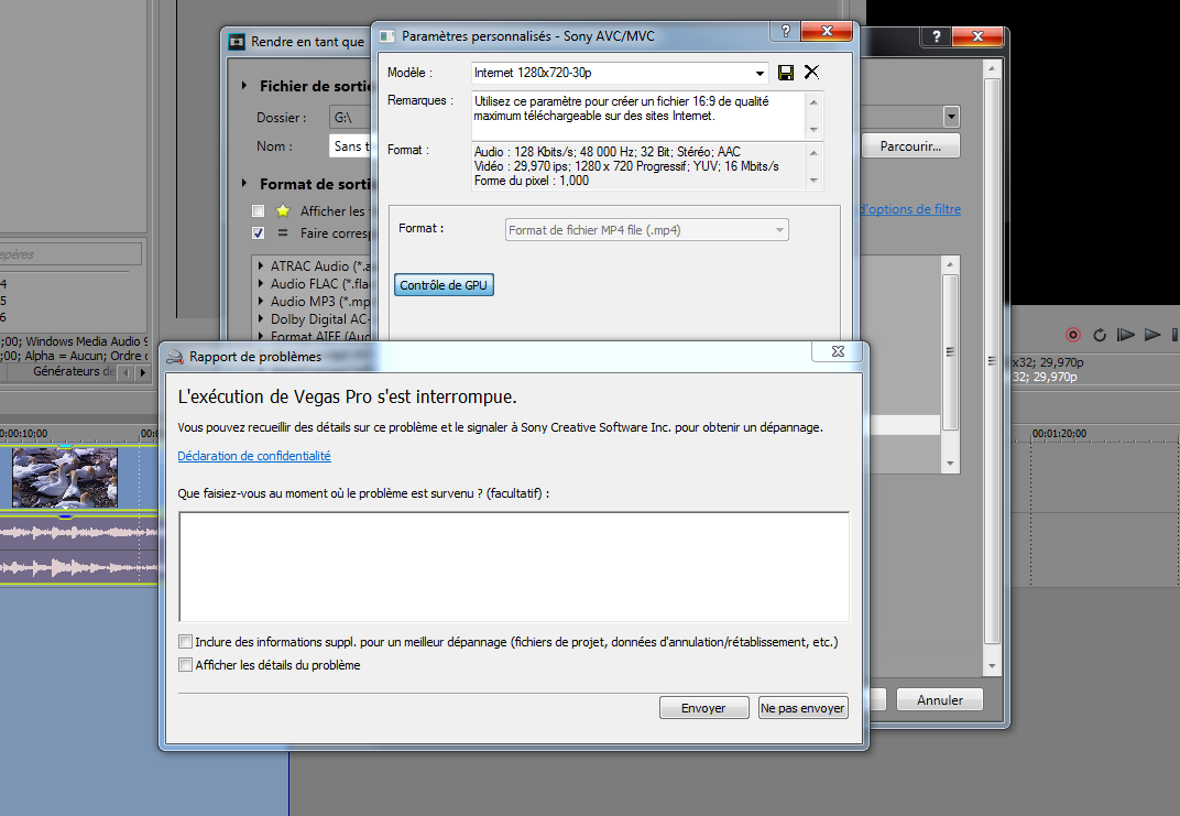 crash sony vegas pro 13 - contrôle GPU.PNG