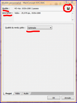 réglages HD NTSC B.GIF