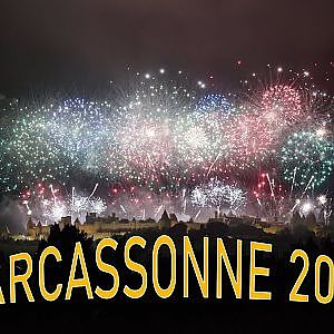Cité de Carcassonne : feu d'artifice du 14 juillet 2023