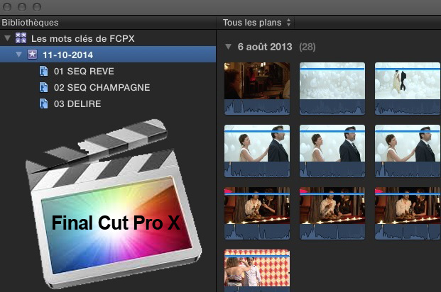 Créer des mots clés sous FCPX 10.1 intro2