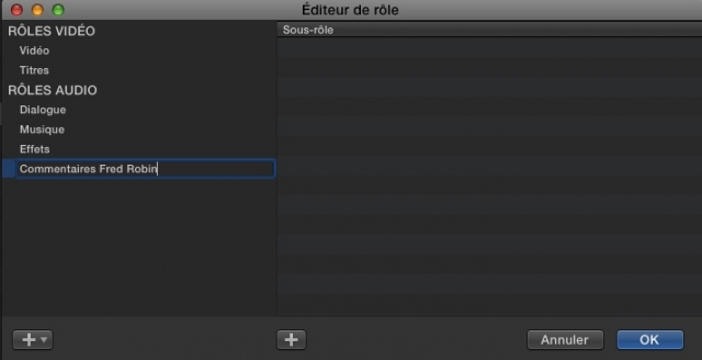 Créer des Rôles Vidéo ou AUdio sous fCPX 34086