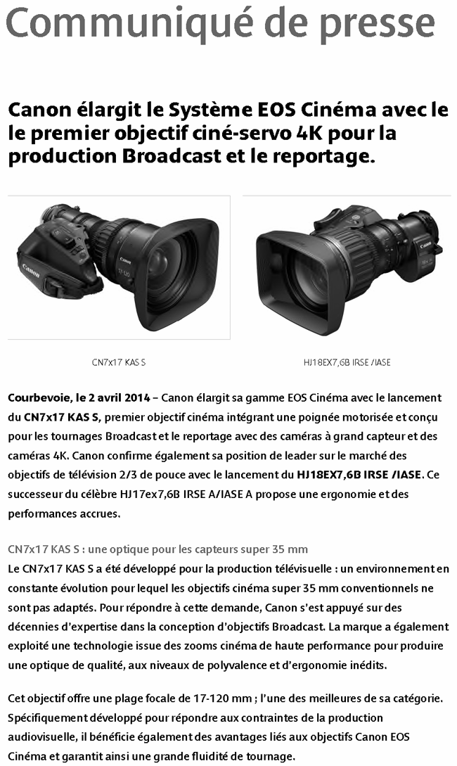 CP-Canon-2-nouveaux-objectifs-Broadcast Page 1