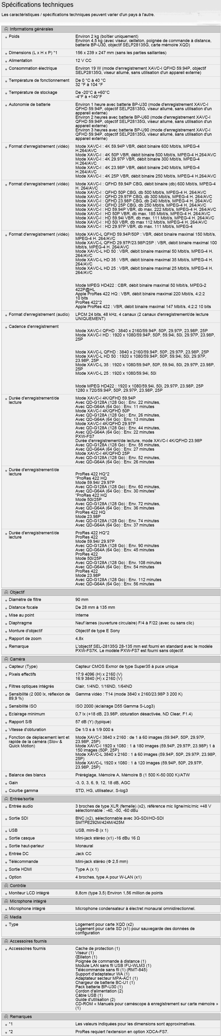 specifications-sony-fs7