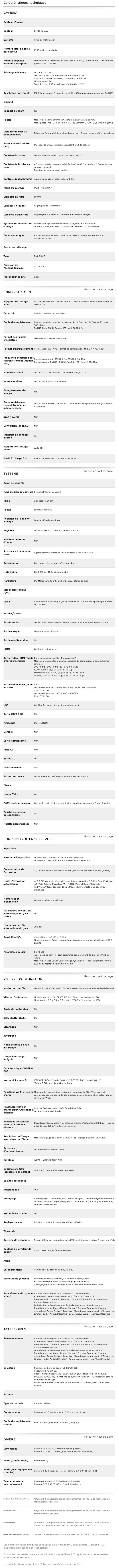 specifications xc10