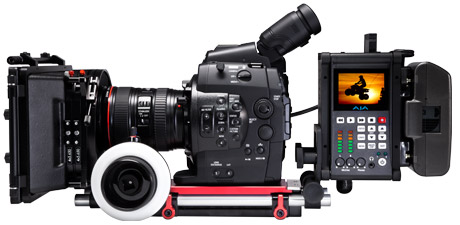 AJA Ki Pro Quad-avec-canon-c500