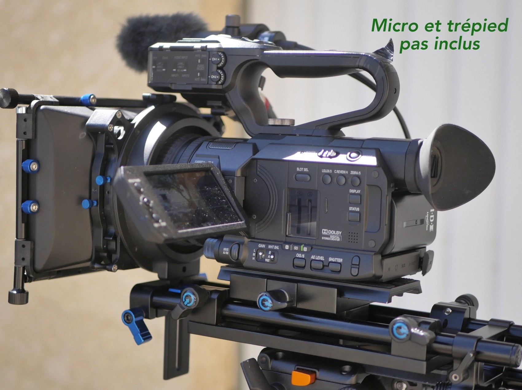 Camera JVC GY-HM200 + Rig + Mattebox