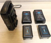 Kit  batteries V-Lock  + Chargeur double