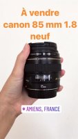 Vends Canon EF 85 mm f/1.8 USM neuf