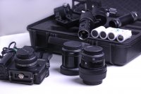 Set vidéo complet GX8, stabilisateur Zhiyun, trois objectifs