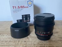Objectif ciné Samyang 85mm T1.5 version II NEUF (monture EF)