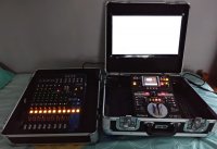 Régie video mobile Roland V4EX + Table mixage Yamaha MG12Xu