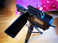 UNITÉ DE TOURNAGE Blackmagic Ursa 4K EF objectif Sigma 28 70 tripod CALUMET vct14 BATTERIE VMOUNT SSD 500go