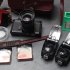 Lot argentique 1 : Boitier REVUE + 2 flashs +filtres + sacoche + cellule   250 €